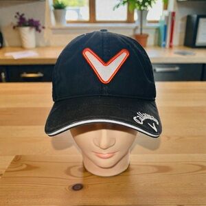 Callaway RAZR Odyssey Tour Black Cap Hat Cotton Adjustable Golf Strapback